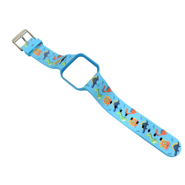 Dinosaur Pattern Blue Colored Watch Band for Use with Athena Futures Potty Training Watch - Athena Futures Inc.