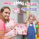 Potty Training Chart for Girls – Princess and Unicorn Design - Sticker Chart, 4 Week Reward Chart - Athena Futures Inc.
