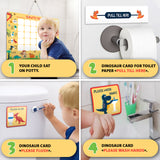 Potty Training Chart for Toddlers Magnetic Reuseable – Dinosaur Design Waterproof - Chart - Athena Futures Inc.