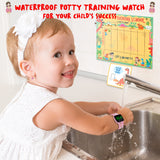 Potty Training Count Down Timer Watch with Lights and Music - Rechargeable, Princess Pink Band Engaging Pattern - Athena Futures Inc.