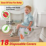Disposable Toilet Seat Covers for Toddlers - Individually Wrapped Dinosaur Potty Training Liners for Kids - Athena Futures Inc.